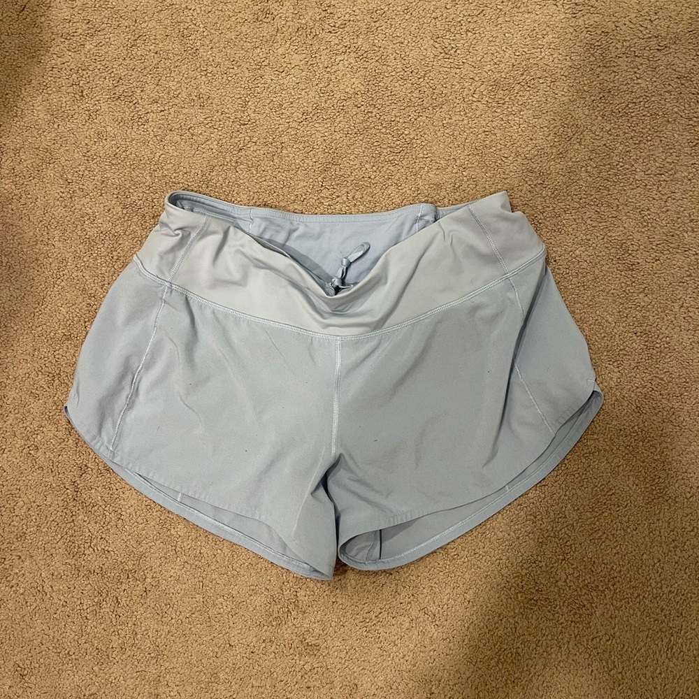 RARE Blue Linen HIGH RISE lululemon Speed Up Shorts!